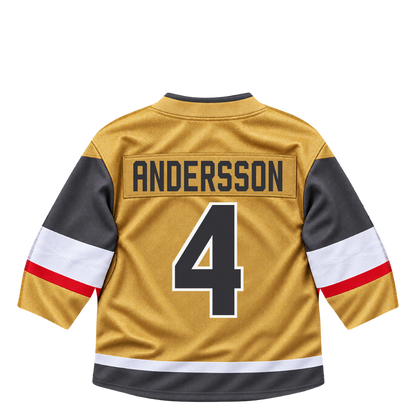Vegas Golden Knights jersey keychain — Rasmus Andersson #4. Exact saved player artwork preview.