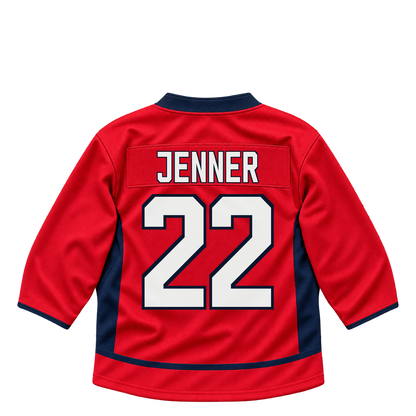 Washington Capitals jersey keychain — Boone Jenner #22. Exact saved player artwork preview.