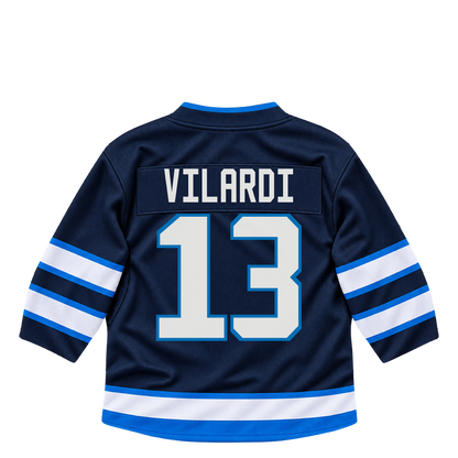 Winnipeg Jets jersey keychain — Gabriel Vilardi #13. Exact saved player artwork preview.