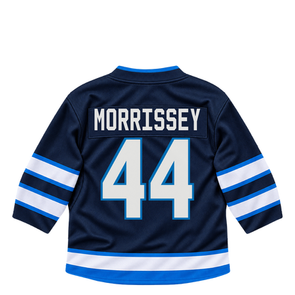 Winnipeg Jets jersey keychain — Josh Morrissey #44. Exact saved player artwork preview.