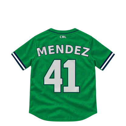 Welland Jackfish jersey keychain — Deivy Mendez #41. Exact saved player artwork preview.
