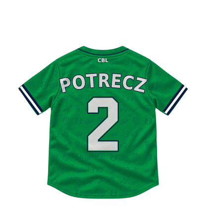 Welland Jackfish jersey keychain — Ryan Potrecz #2. Exact saved player artwork preview.
