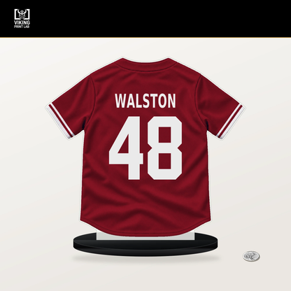 Blake Walston number 48 Arizona Diamondbacks jersey stand with included black base.