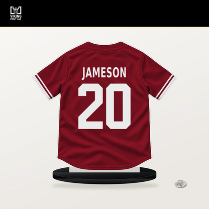 Drey Jameson number 20 Arizona Diamondbacks jersey stand with included black base.