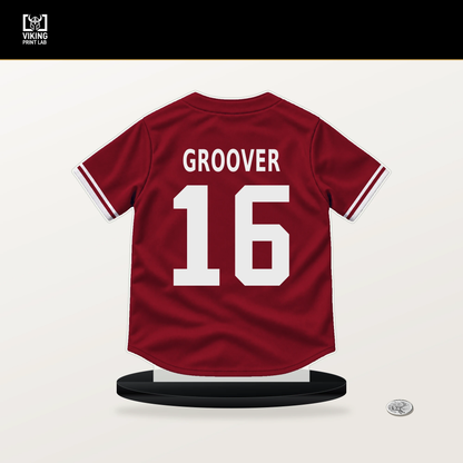 LuJames Groover number 16 Arizona Diamondbacks jersey stand with included black base.