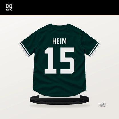 Jonah Heim number 15 Athletics jersey stand with included black base.