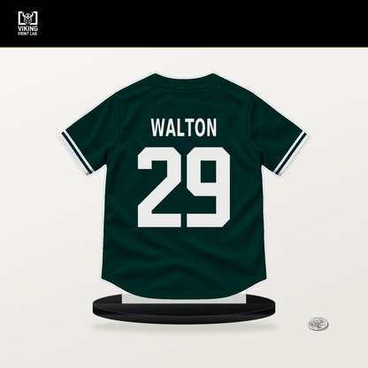 Donovan Walton number 29 Athletics jersey stand with included black base.