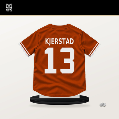 Heston Kjerstad number 13 Baltimore Orioles jersey stand with included black base.