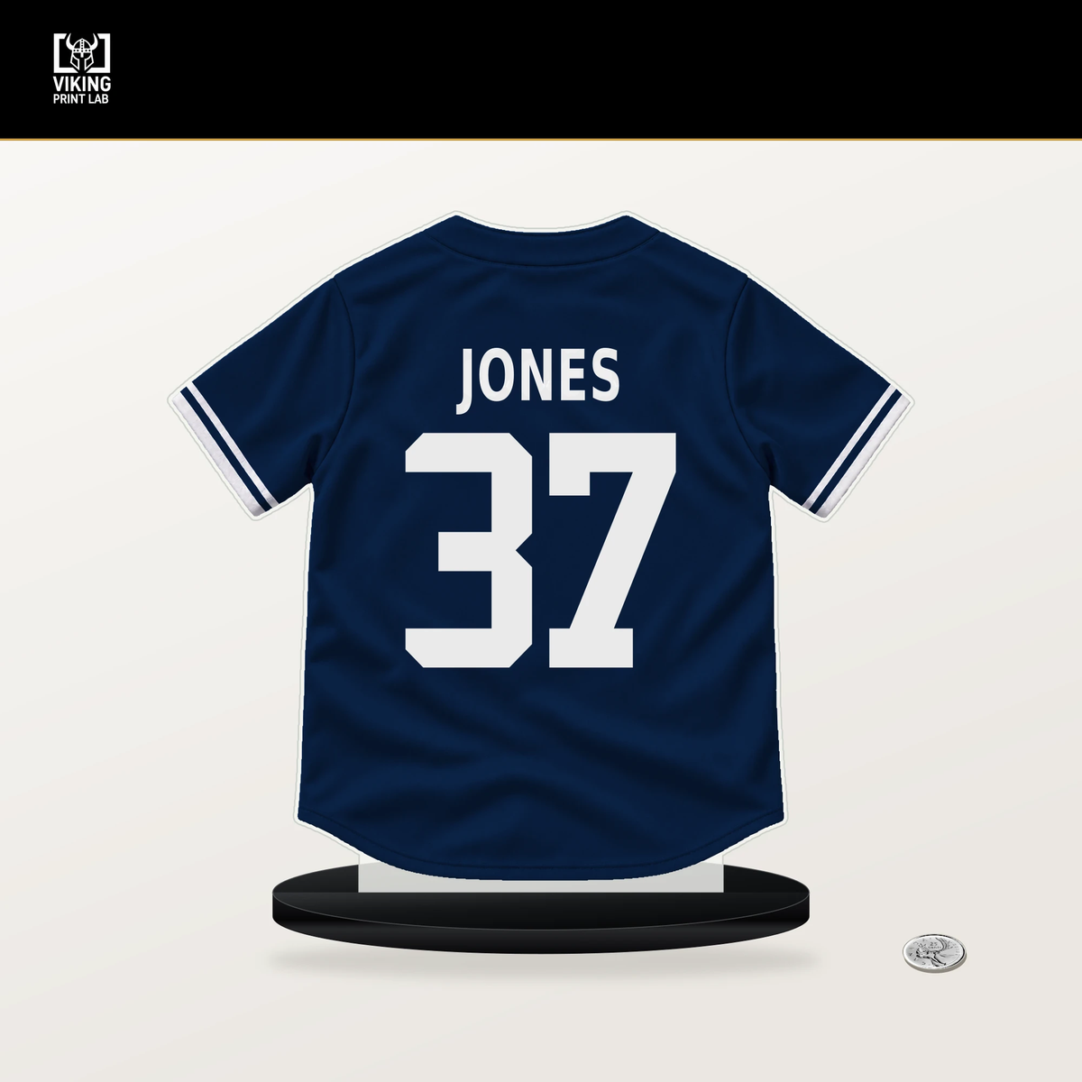 Jahmai Jones number 37 Boston Red Sox jersey stand with included black base.