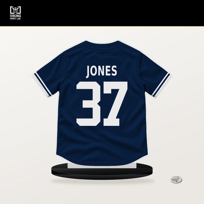Jahmai Jones number 37 Boston Red Sox jersey stand with included black base.