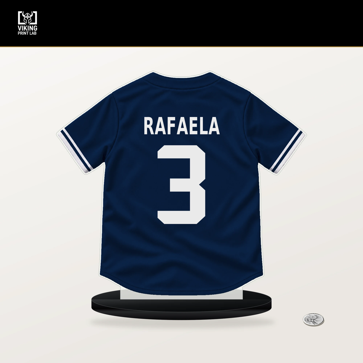 Ceddanne Rafaela number 3 Boston Red Sox jersey stand with included black base.