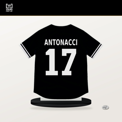 Sam Antonacci number 17 Chicago White Sox jersey stand with included black base.