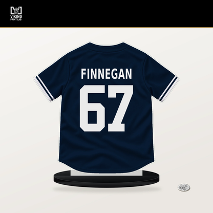 Kyle Finnegan number 67 Detroit Tigers jersey stand with included black base.