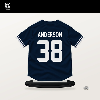 Drew Anderson number 38 Detroit Tigers jersey stand with included black base.