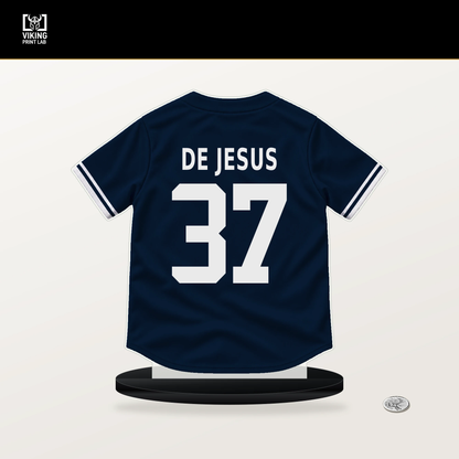 Enmanuel De Jesus number 37 Detroit Tigers jersey stand with included black base.