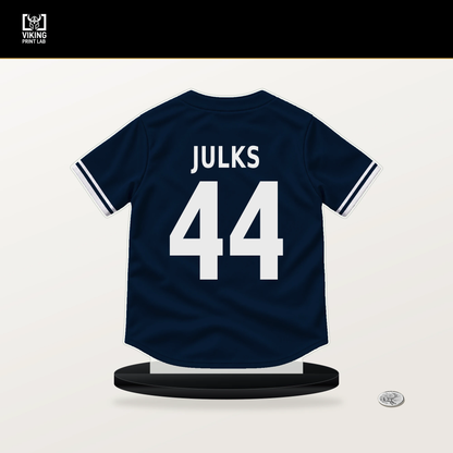 Corey Julks number 44 Detroit Tigers jersey stand with included black base.