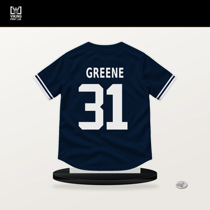 Riley Greene number 31 Detroit Tigers jersey stand with included black base.