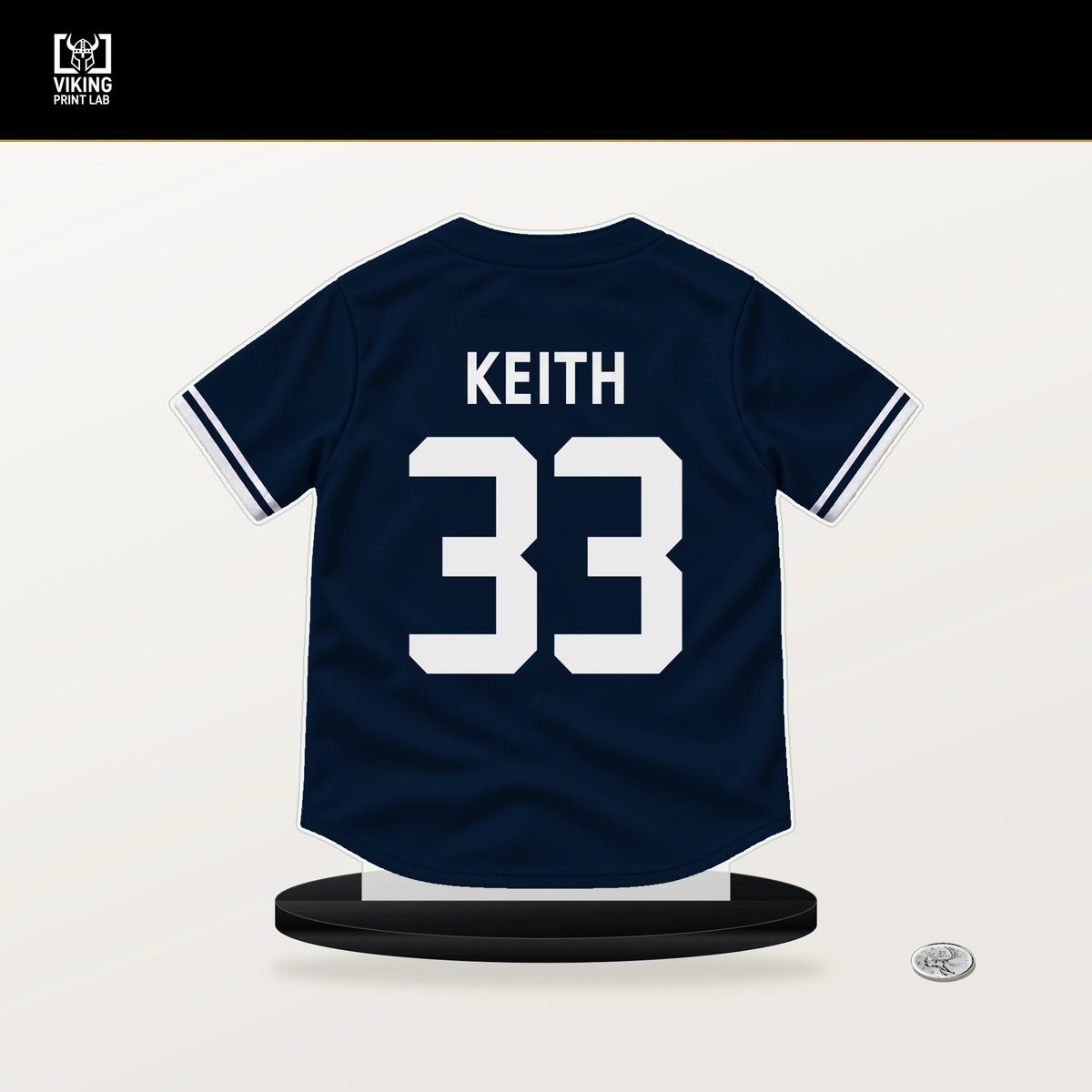 Colt Keith number 33 Detroit Tigers jersey stand with included black base.