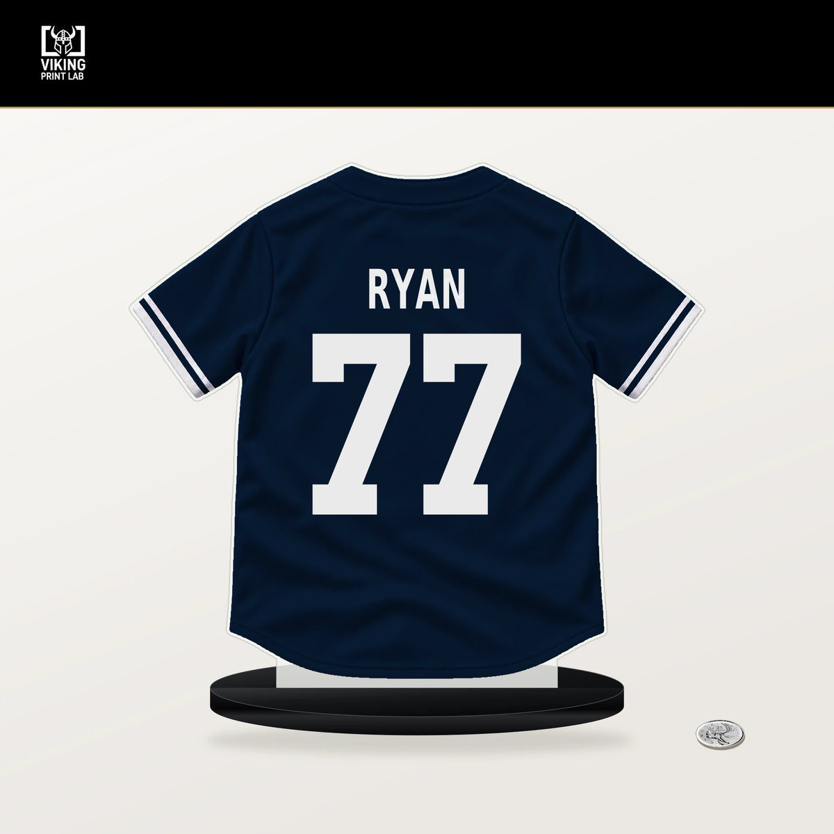 River Ryan number 77 Detroit Tigers jersey stand with included black base.