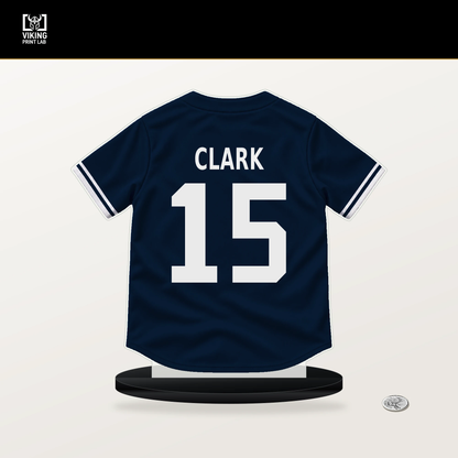 Max Clark number 15 Detroit Tigers jersey stand with included black base.