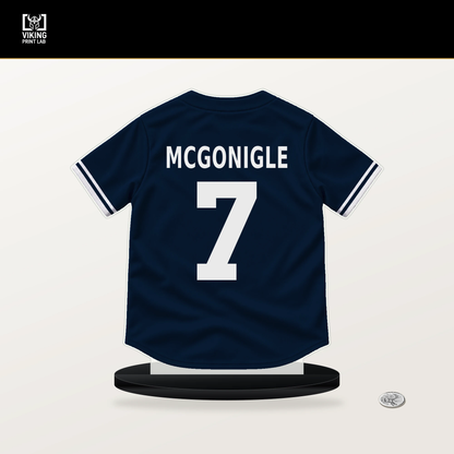 Kevin McGonigle number 7 Detroit Tigers jersey stand with included black base.