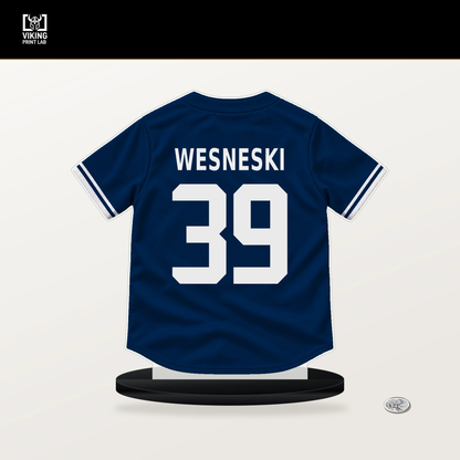 Hayden Wesneski number 39 Houston Astros jersey stand with included black base.