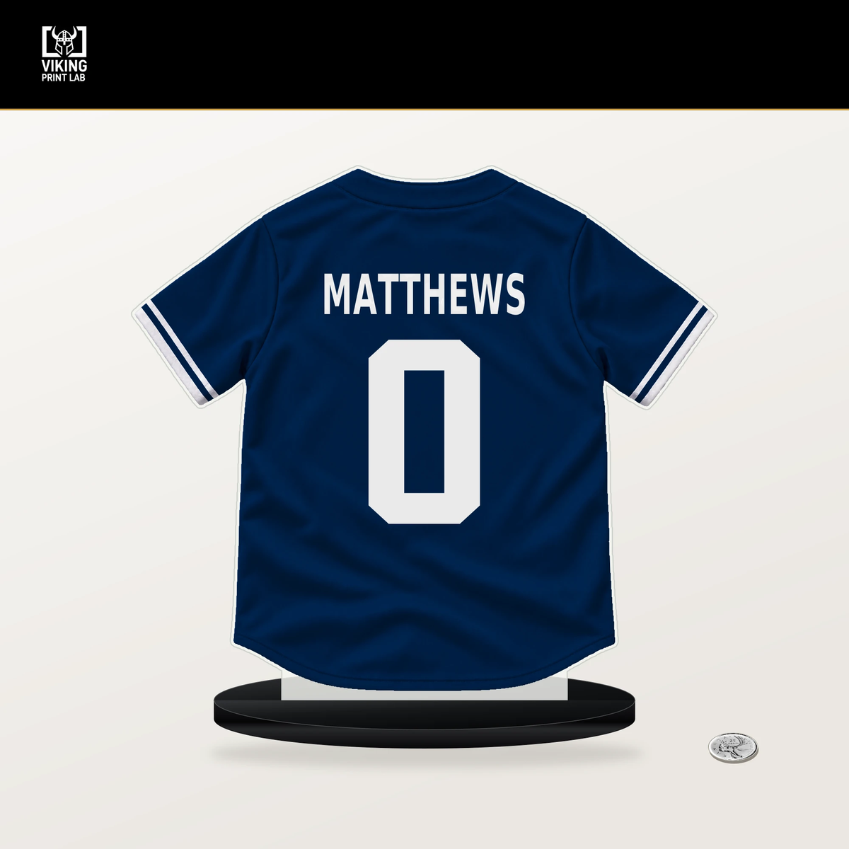 Brice Matthews number 0 Houston Astros jersey stand with included black base.
