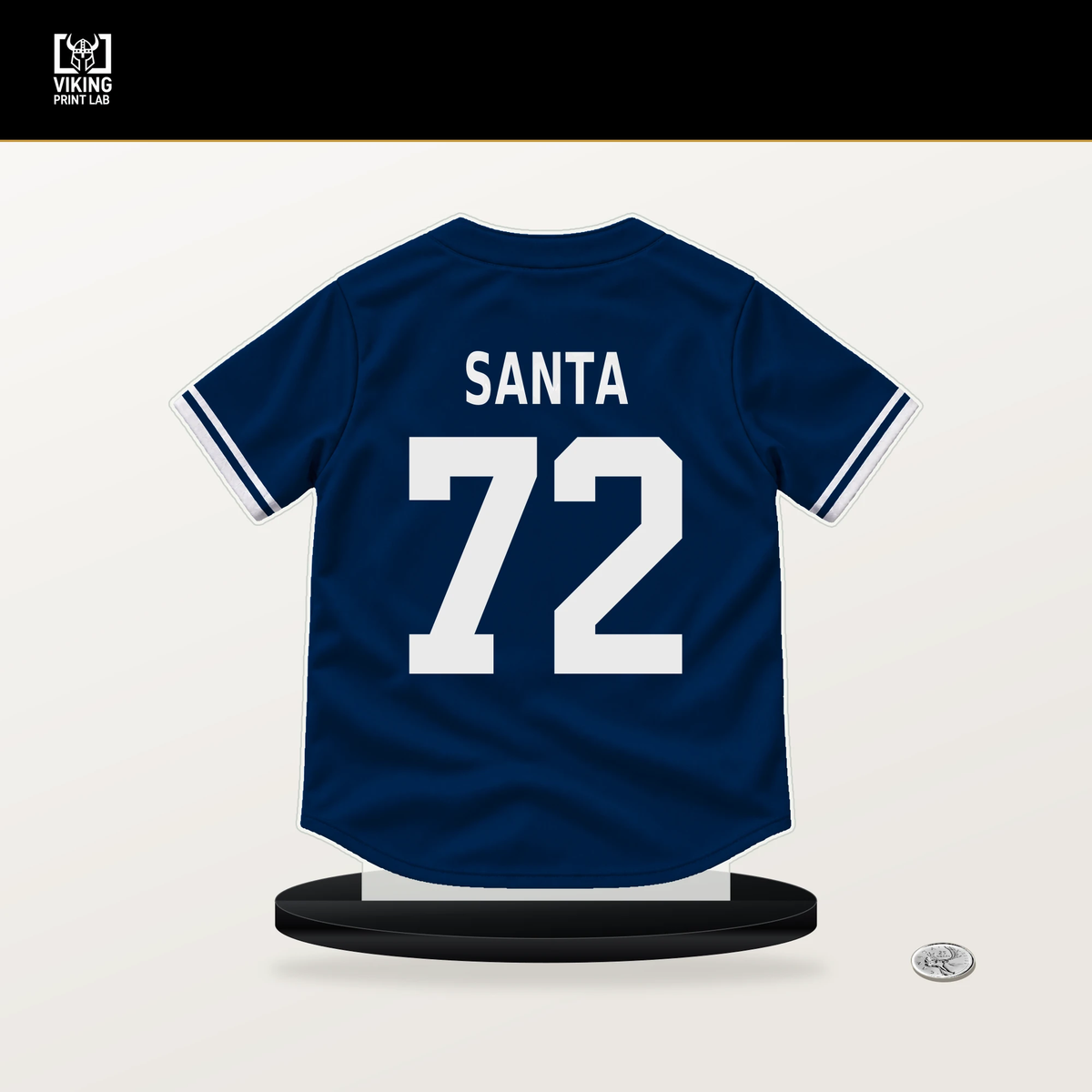 Alimber Santa number 72 Houston Astros jersey stand with included black base.