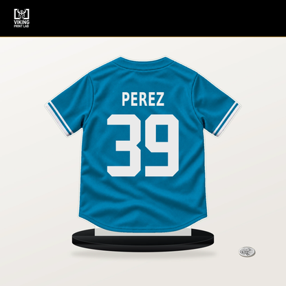 Eury Perez number 39 Miami Marlins jersey stand with included black base.