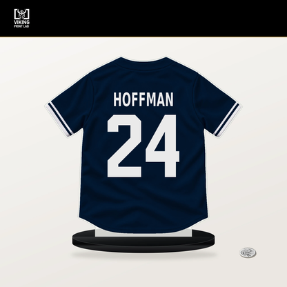 Jeff Hoffman number 24 Minnesota Twins jersey stand with included black base.