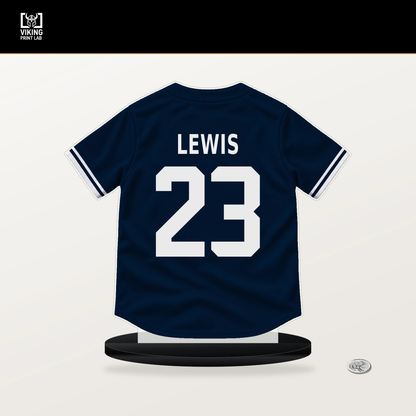 Royce Lewis number 23 Minnesota Twins jersey stand with included black base.