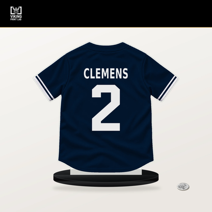 Kody Clemens number 2 Minnesota Twins jersey stand with included black base.