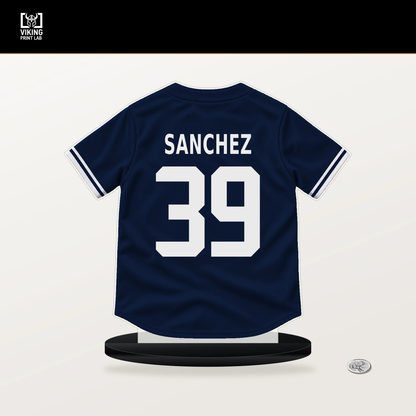 Ali Sanchez number 39 New York Yankees jersey stand with included black base.