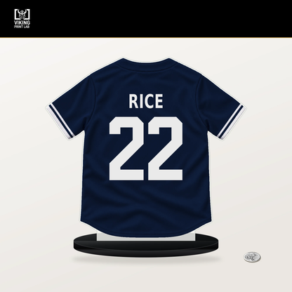 Ben Rice number 22 New York Yankees jersey stand with included black base.
