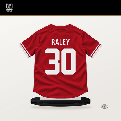 Brooks Raley number 30 Philadelphia Phillies jersey stand with included black base.