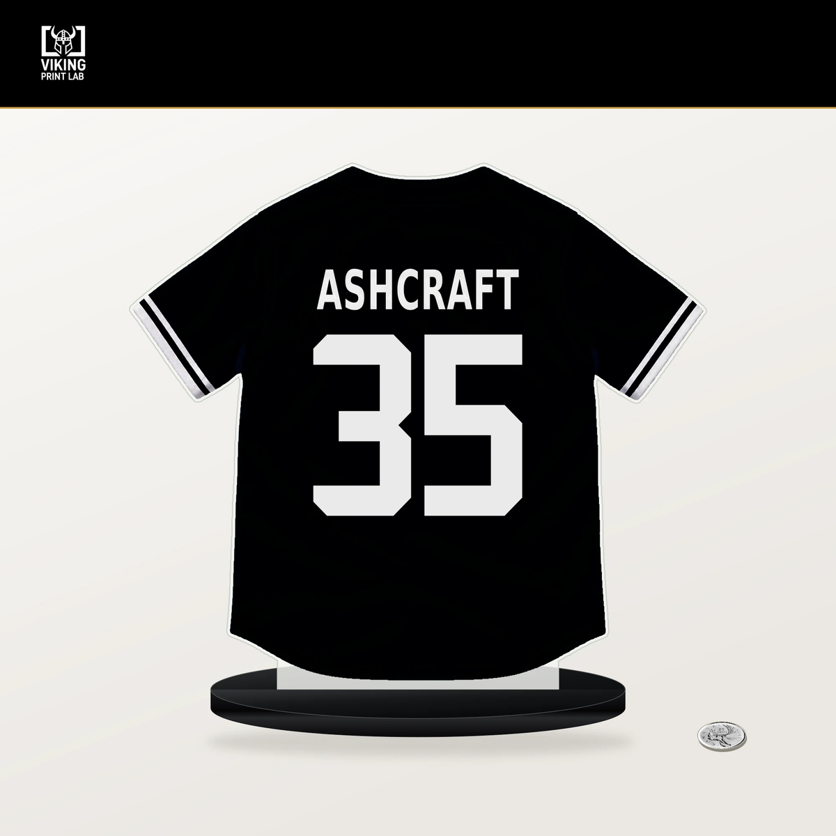 Braxton Ashcraft number 35 Pittsburgh Pirates jersey stand with included black base.