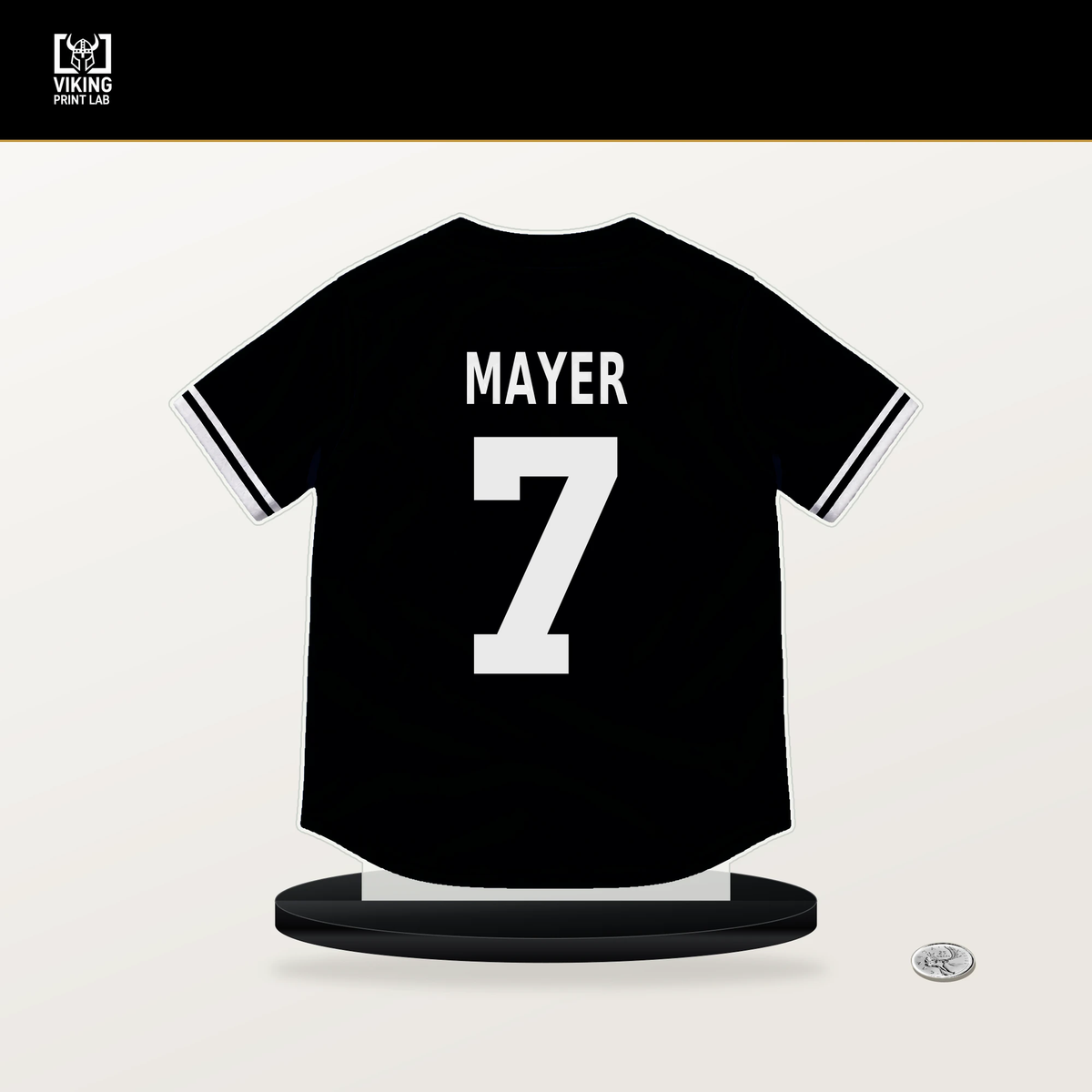 Marcelo Mayer number 7 San Francisco Giants jersey stand with included black base.