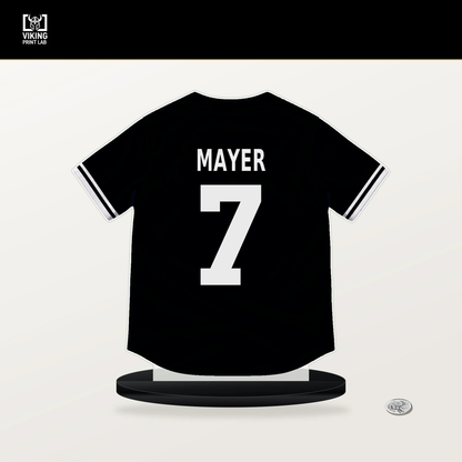 Marcelo Mayer number 7 San Francisco Giants jersey stand with included black base.