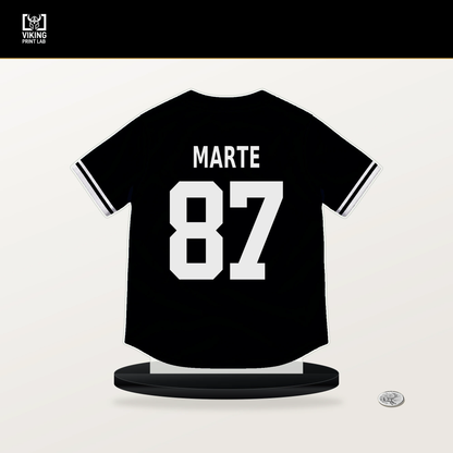 Yunior Marte number 87 San Francisco Giants jersey stand with included black base.