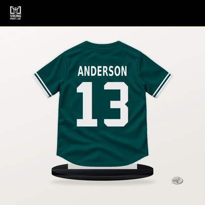 Kade Anderson number 13 Seattle Mariners jersey stand with included black base.