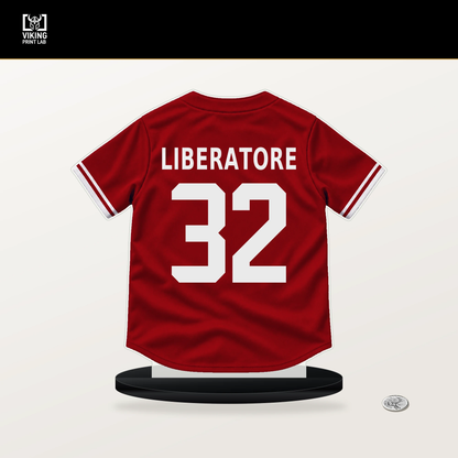 Matthew Liberatore number 32 St. Louis Cardinals jersey stand with included black base.
