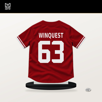 Cade Winquest number 63 St. Louis Cardinals jersey stand with included black base.