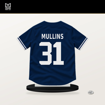 Cedric Mullins number 31 Tampa Bay Rays jersey stand with included black base.