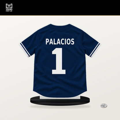Richie Palacios number 1 Tampa Bay Rays jersey stand with included black base.