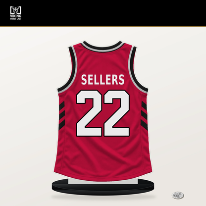 Jaylin Sellers number 22 Chicago Bulls jersey stand with included black base.