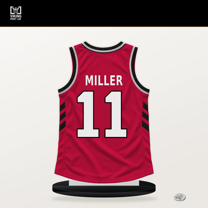 Leonard Miller number 11 Chicago Bulls jersey stand with included black base.