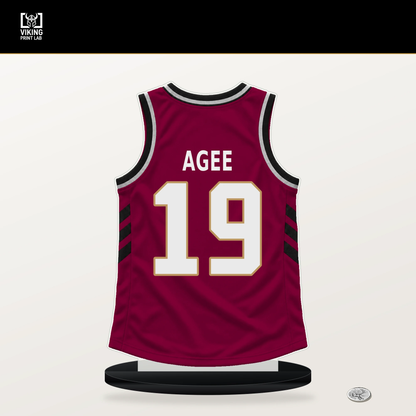 Rashaun Agee number 19 Cleveland Cavaliers jersey stand with included black base.