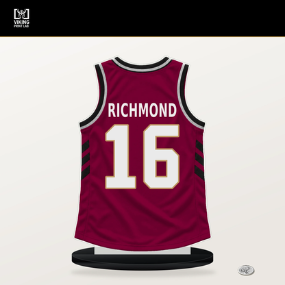 Kadary Richmond number 16 Cleveland Cavaliers jersey stand with included black base.