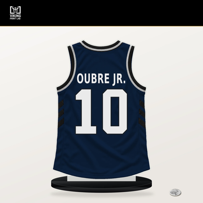 Kelly Oubre Jr. number 10 Indiana Pacers jersey stand with included black base.