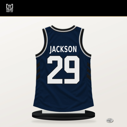 Quenton Jackson number 29 Indiana Pacers jersey stand with included black base.